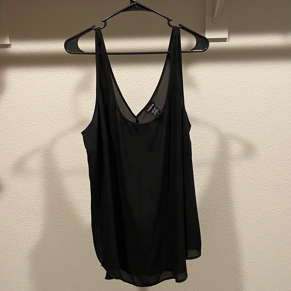 Torrid black chiffon blouse